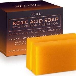فاليتك صابونة الكوجيك أسيد لعلاج التصبغات  مع فيتامين سي، ريتينول، جلوتاثيون وكولاجين – عبوتين